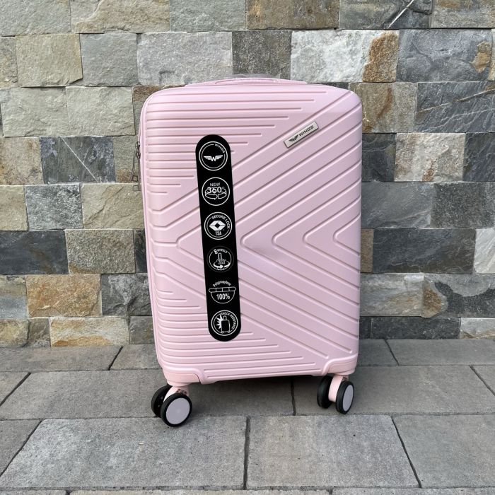 Чемодан дорожный малый из полипропилена Wings DQ181-05 S Розовый