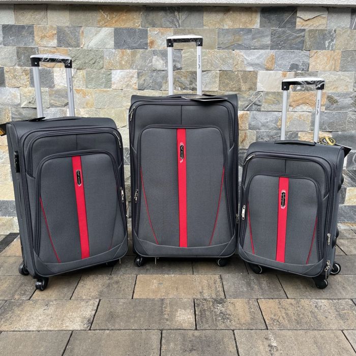 Валіза тканинна середня Wings 1706 M Графітовий