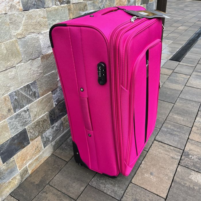 Валіза тканинна велика Wings 1706 L Рожевий