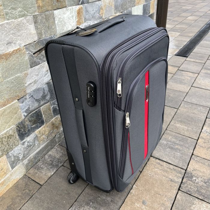 Валіза тканинна середня Wings 1706 M Графітовий
