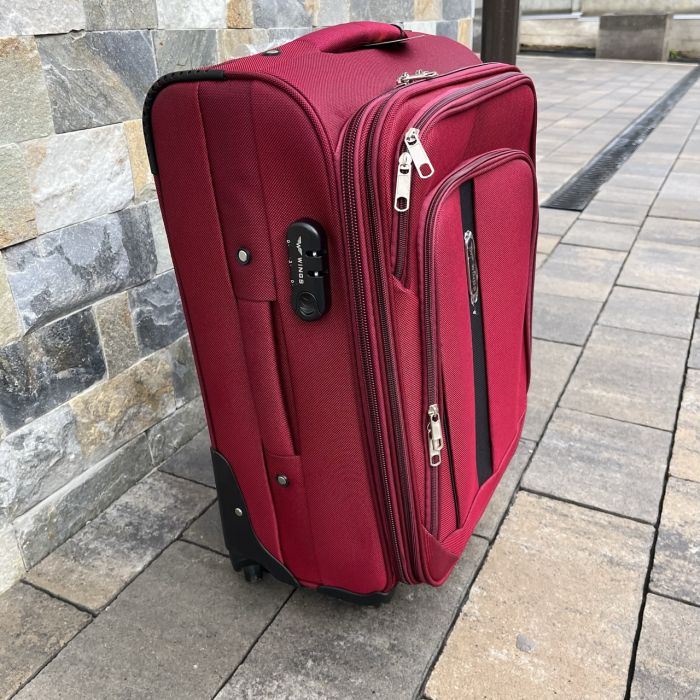 Валіза тканинна мала Wings 1706 S Бордовий