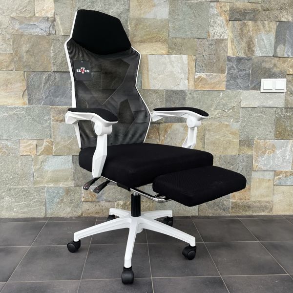 Комп‘ютерне крісло SEWEN YODA  Footrest Чорно-білий