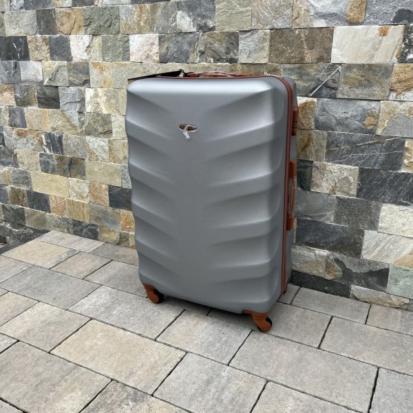 Чемодан дорожный большой Wings 402 L Серебряный