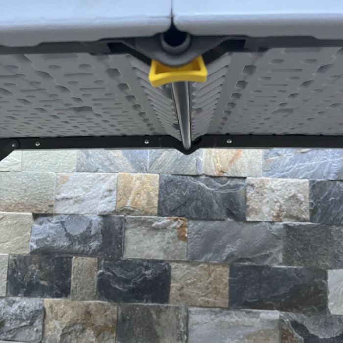 Садовый стол раскладной HTF122B (с регулируемой высотой) 122х60 см Светло-серый