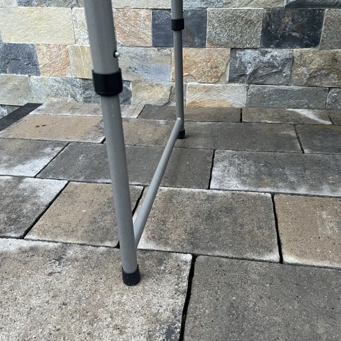 Садовый стол раскладной HTF122B (с регулируемой высотой) 122х60 см Светло-серый