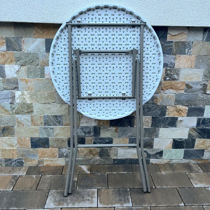 Садовый стол раскладной HTR80 80х80х110 см Светло-серый