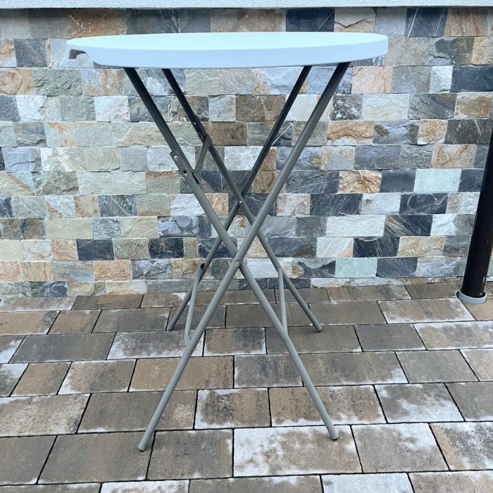 Садовый стол раскладной HTR80 80х80х110 см Светло-серый