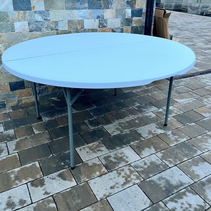 Садовый стол раскладной HTR150F 150х150х74 см Светло-серый