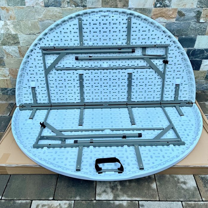 Садовый стол раскладной HTR150F 150х150х74 см Светло-серый