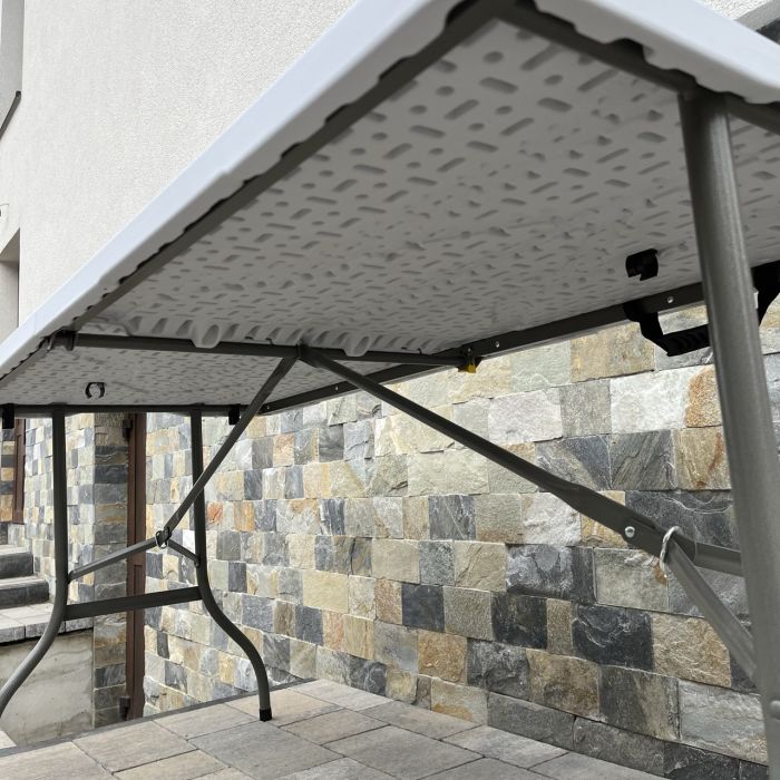 Садовый стол раскладной HTF153 152х72х74 см Светло-серый