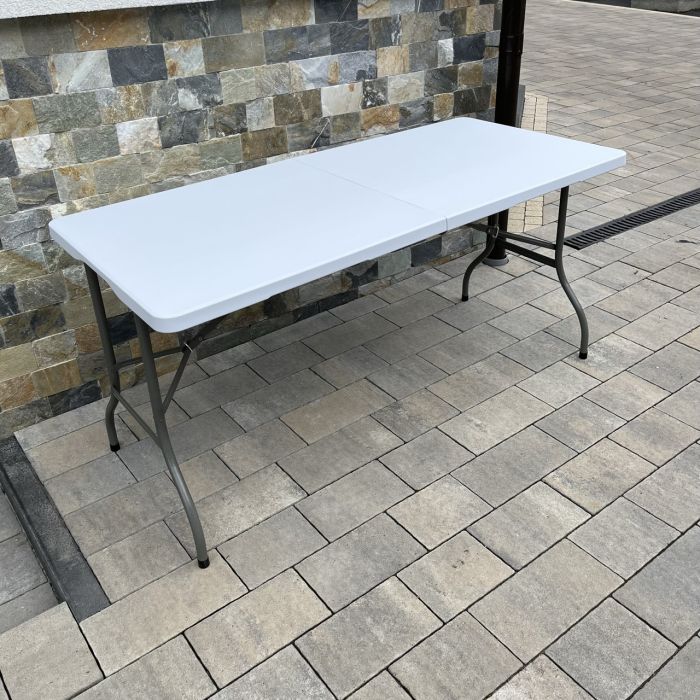 Садовый стол раскладной HTF153 152х72х74 см Светло-серый