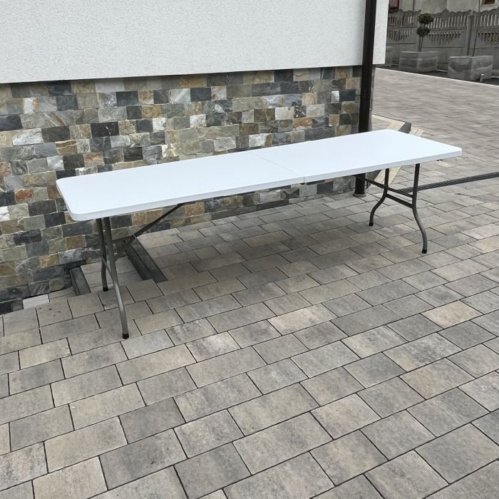 Садовый стол раскладной HTF242 244х76х74 см Светло-серый