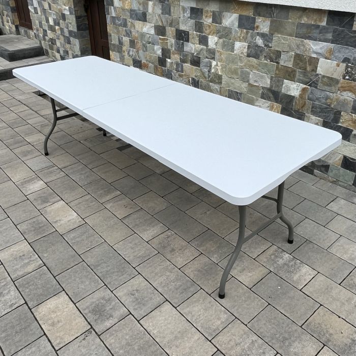 Садовый стол раскладной HTF242 244х76х74 см Светло-серый