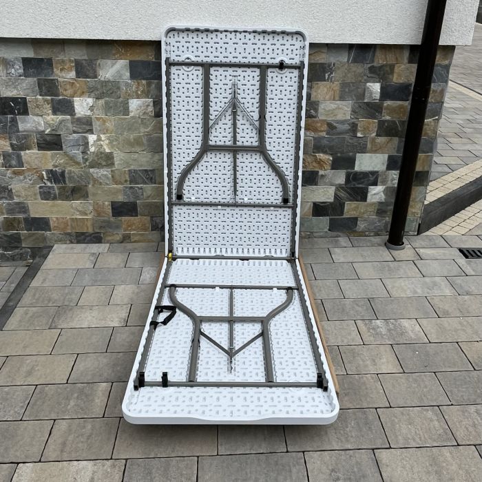 Садовый стол раскладной HTF242 244х76х74 см Светло-серый