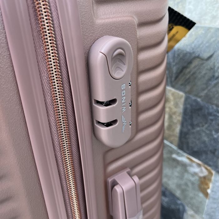 Валіза дорожня середня Wings WN01 M Рожеве золото