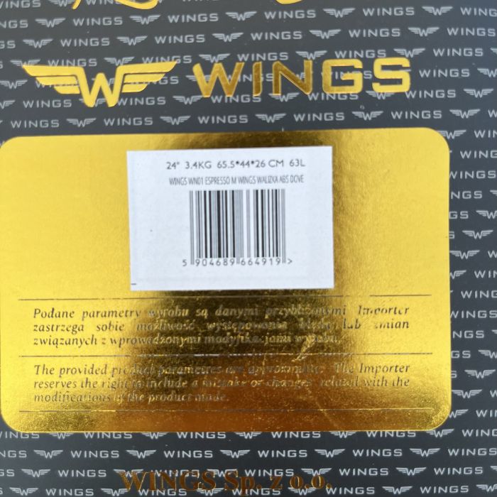 Валіза дорожня середня Wings WN01 M Коричневий