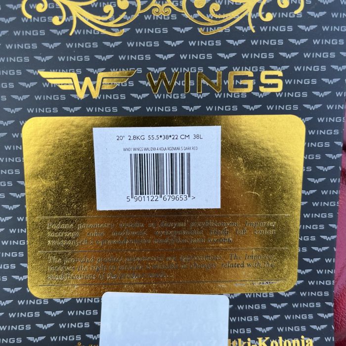 Валіза дорожня мала Wings WN01 S Червоний