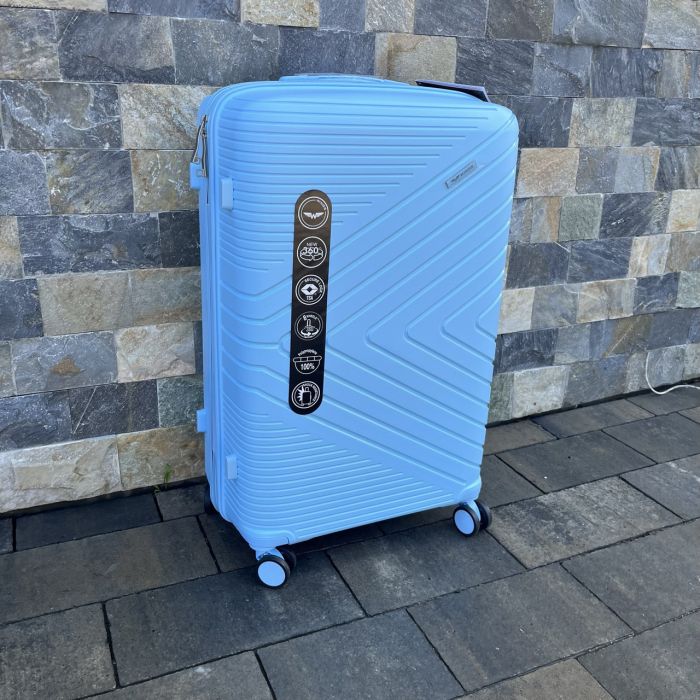 Валіза дорожня велика з поліпропілену Wings DQ181-05 L Світло-синій (Light blue)