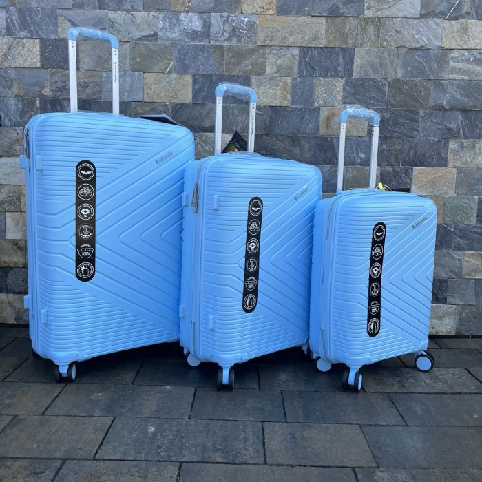 Валіза дорожня мала з поліпропілену Wings DQ181-05 S Світло-синій (Light blue)