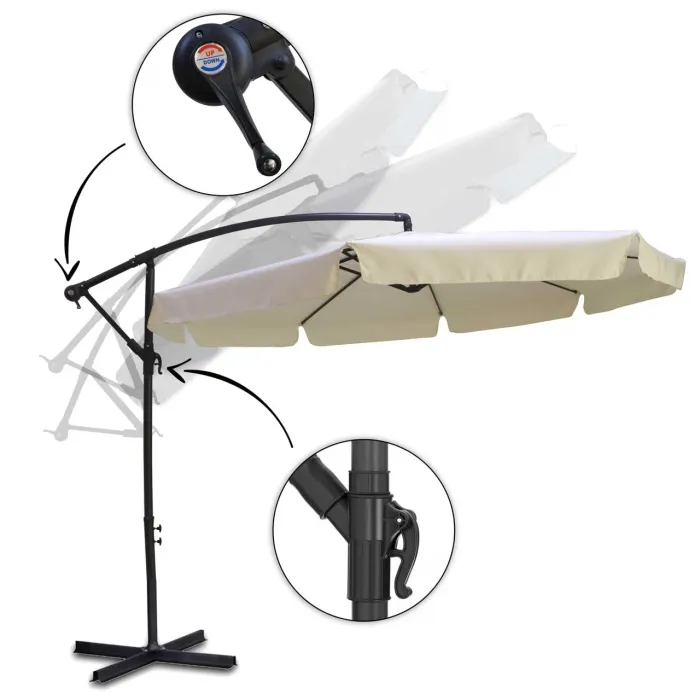 Зонт садовый с наклоном PLONOS 4231 Кремовый