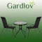 Набор садовой мебели Gardlov - стол 60 см + 2 кресла | Черный