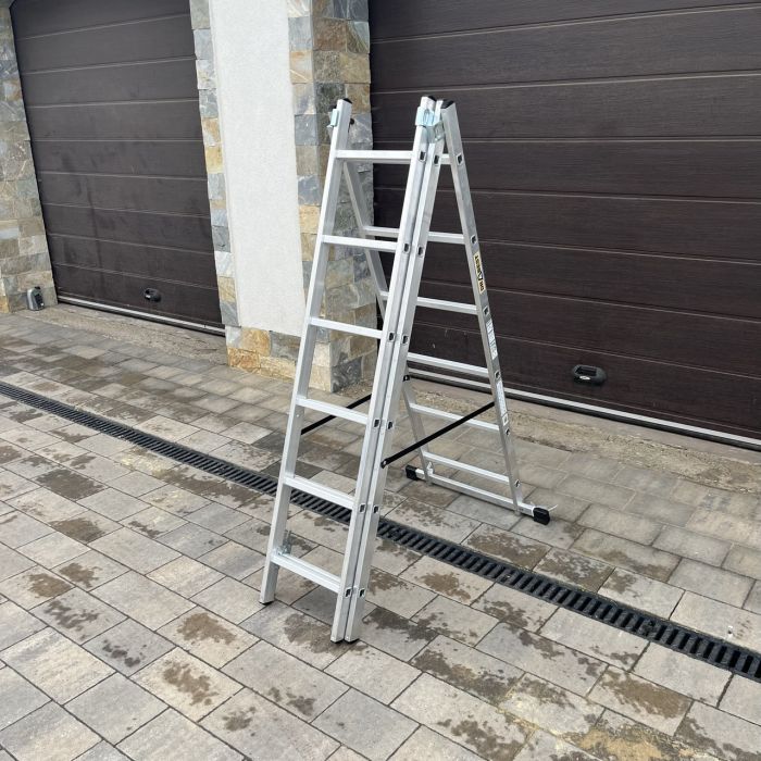 Лестница 3-секционная универсальная Drabest BASIC 3х6