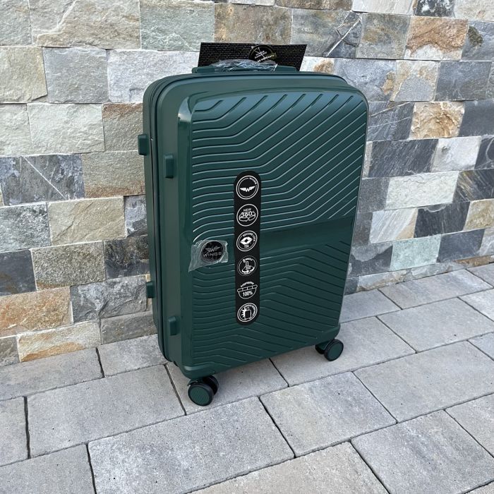 Чемодан дорожный средний из полипропилена Wings DQ181-04 M Зеленый