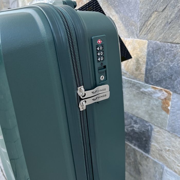Валіза дорожня мала з поліпропілену Wings DQ181-04 S Зелений