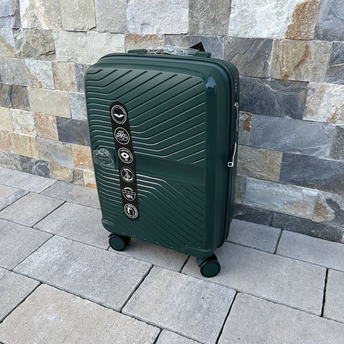 Чемодан дорожный малый из полипропилена Wings DQ181-04 S Зеленый