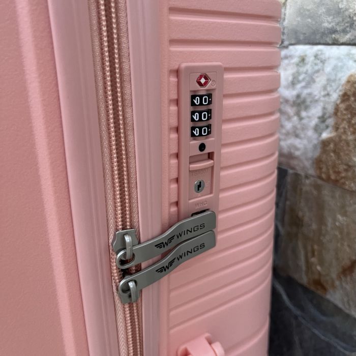 Валіза дорожня велика з поліпропілену Wings DQ181-05 L Персиковий
