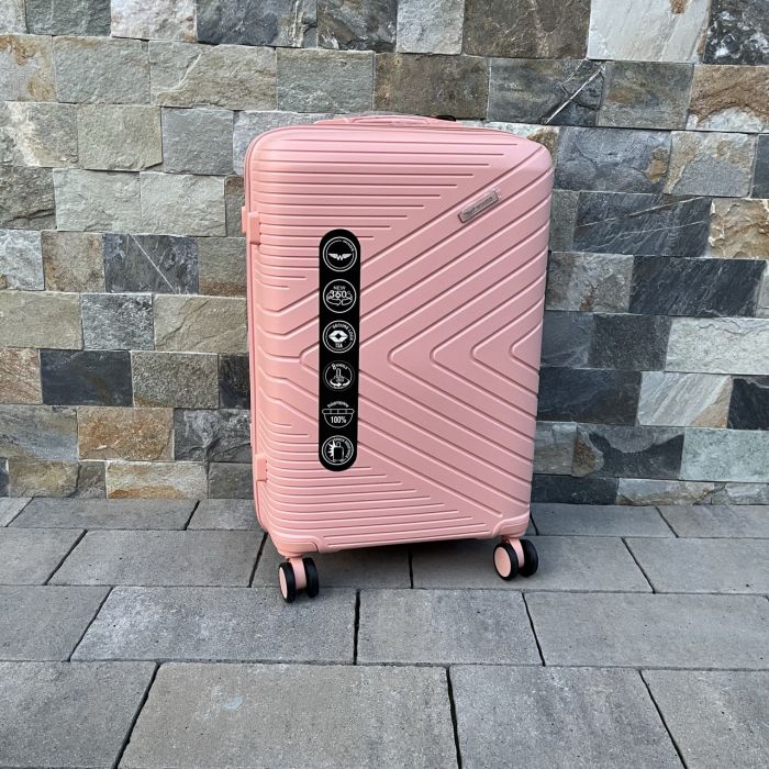 Валіза дорожня середня з поліпропілену Wings DQ181-05 M Персиковий