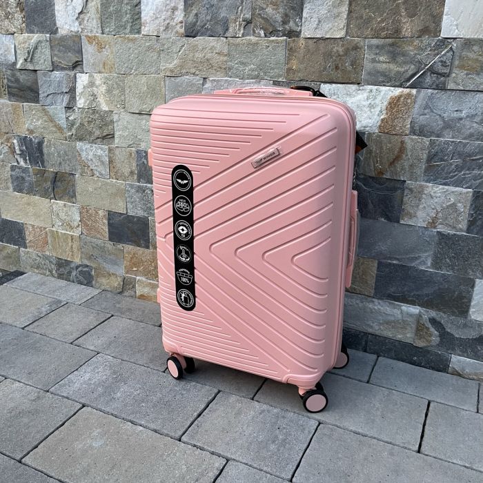 Валіза дорожня середня з поліпропілену Wings DQ181-05 M Персиковий