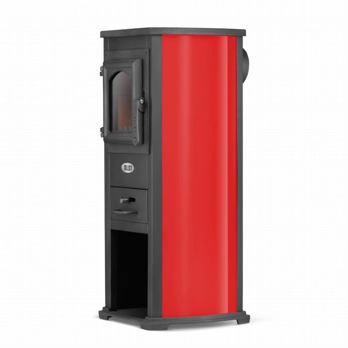 Стальная каминная печь BLIST Ekonomik Lux 8,5 кВт Красный