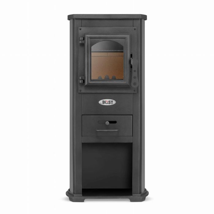 Стальная каминная печь BLIST Ekonomik Lux 8,5 кВт Графитовый