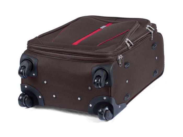 Чемодан тканевый малый Wings 1706 S Коричневый