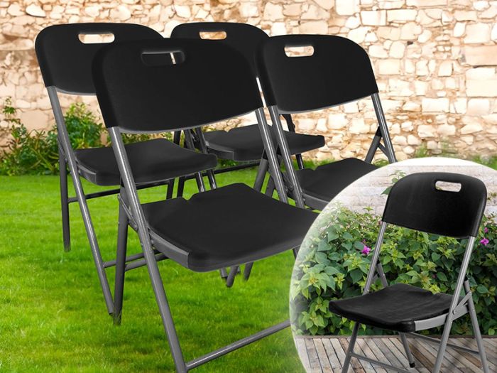 Набор садовой мебели Gordon: стол 180 см + 4 кресла Черный