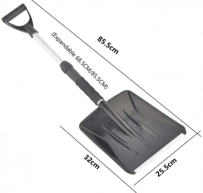 Телескопічна лопата для снігу SAP08 Чорний