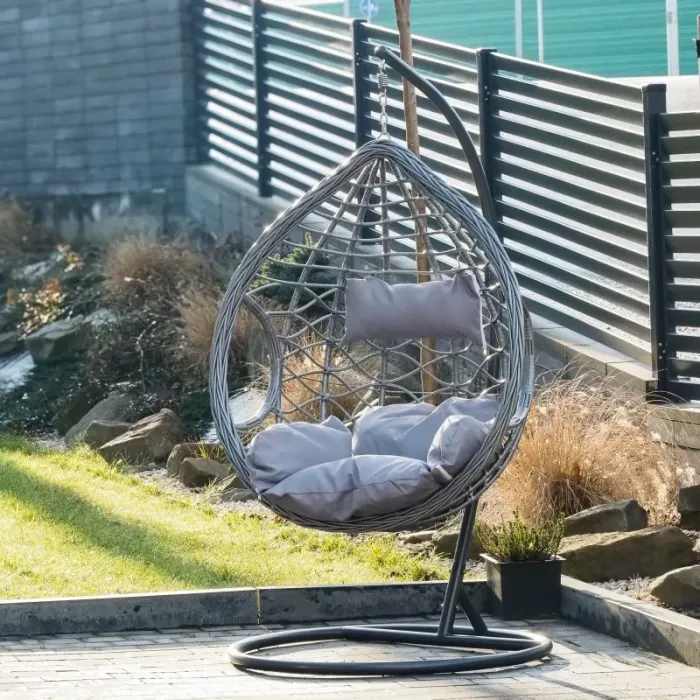 Подвесное кресло-кокон с подушкой Ecarla KR26 Серый
