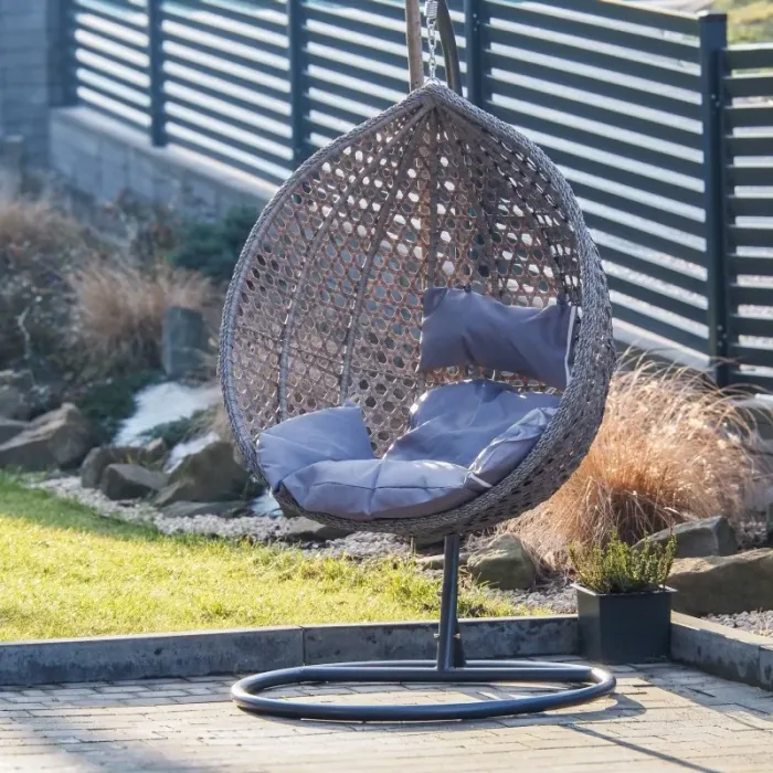 Подвесное кресло-кокон с подушкой Ecarla KR27 Серый