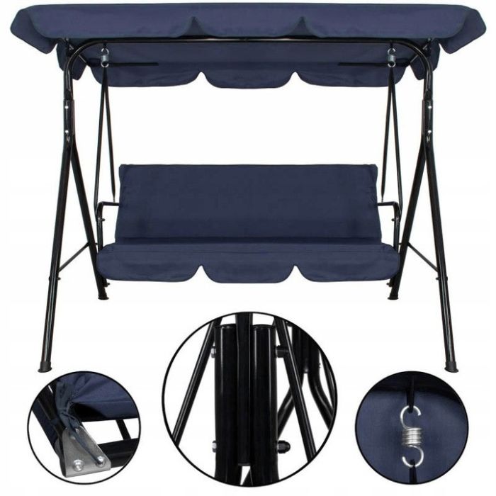 Садовые качели JustGarden RELAX 3-х местные Синий