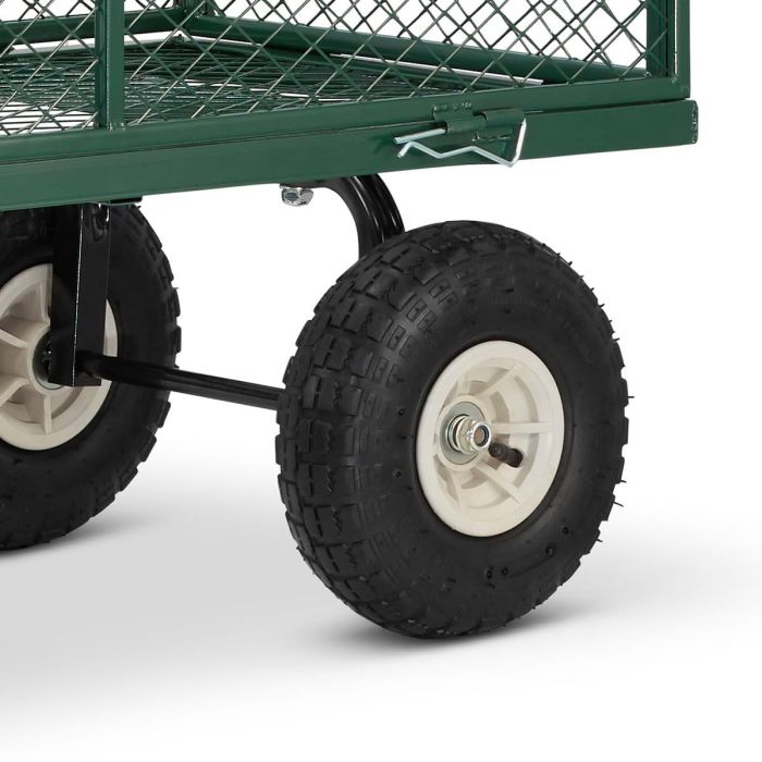 Транспортная тележка садовая + брезент HIGHER WOS02 89х49х22 см | 450 кг