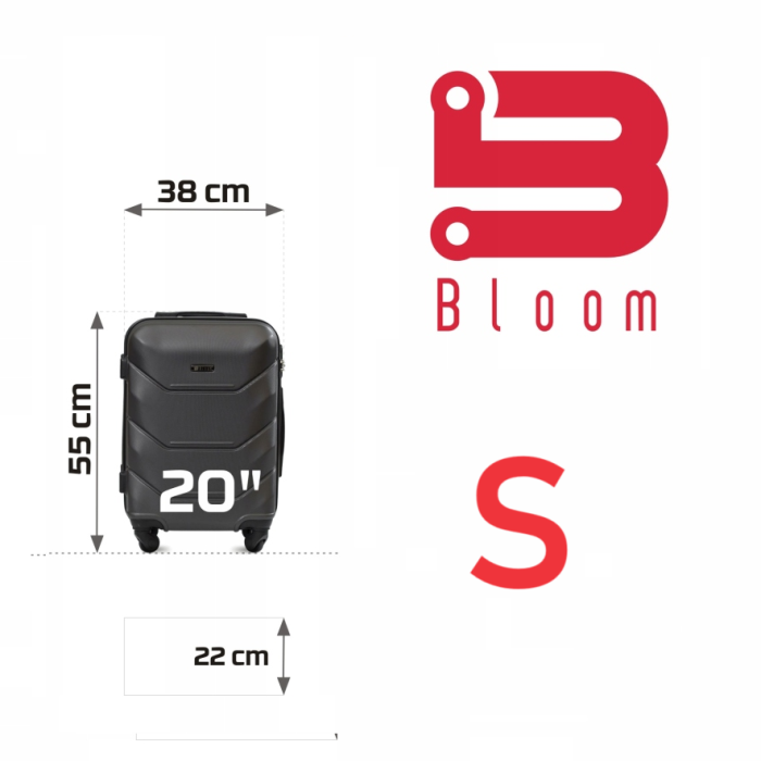 Чемодан дорожный малый Bloom 147 S Молочный