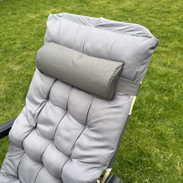 Садовый шезлонг тканевый + матрас IdealGarden Серый