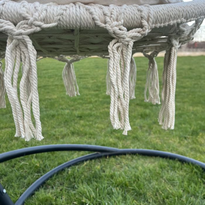 Подвесное кресло-качалка с подушкой GRAZIA 3013 Кремовый