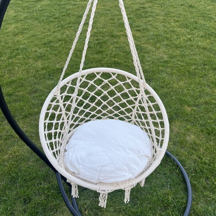 Подвесное кресло-качалка с подушкой GRAZIA 3013 Кремовый