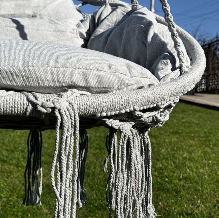 Подвесное кресло-качалка с подушкой GRAZIA 2302 Серый