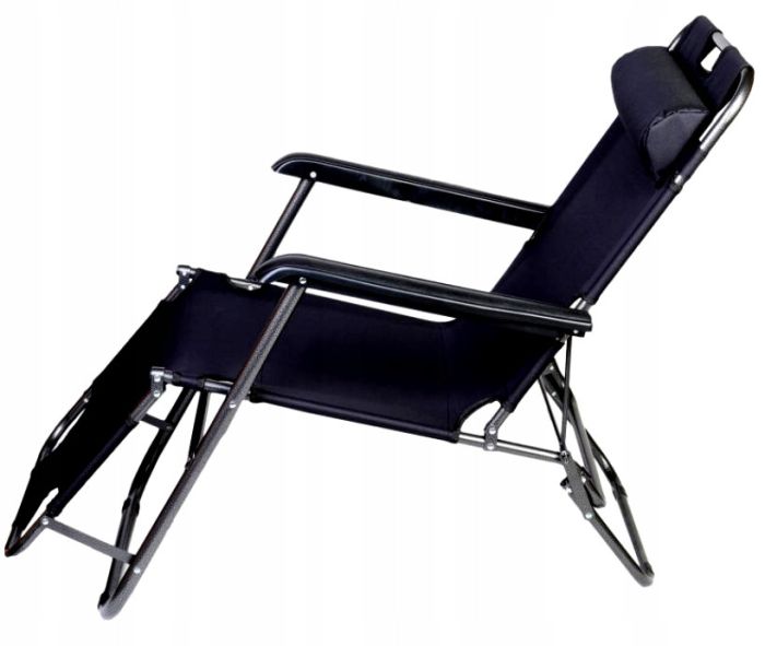 Садовый шезлонг тканевый RahheGarden Linosa Черный