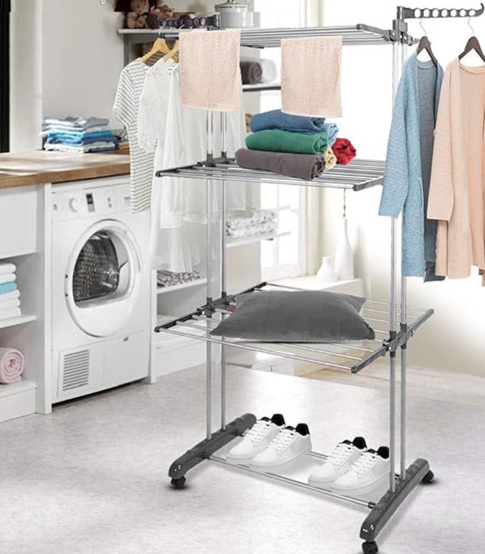 Складная сушилка для белья трехуровневая Gordon G447 Серый