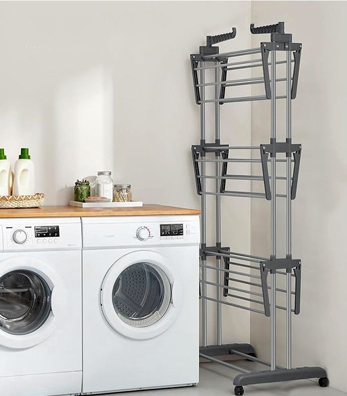 Складная сушилка для белья трехуровневая Gordon G447 Серый