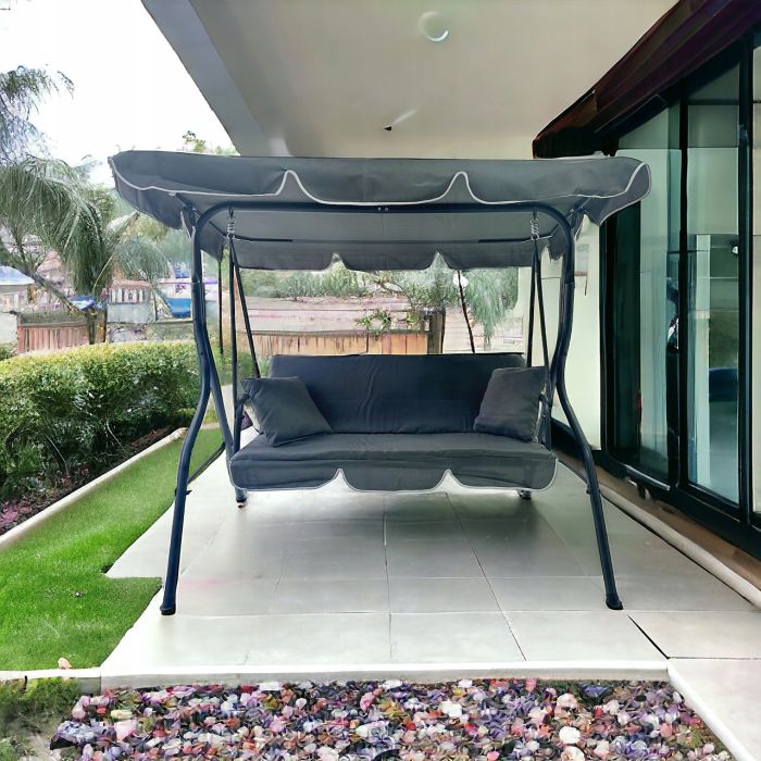 Садовые качели IdealGarden MAS-4003A 3-х местные Графитовый